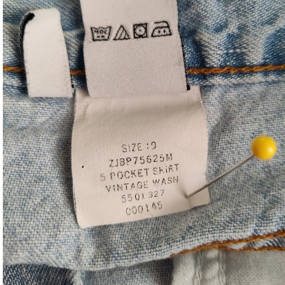 Vintage 90s Calvin Klein Jeans 5 Pocket Denim Skirt Made in USA Juniors Size 9 - Picture 7 of 7